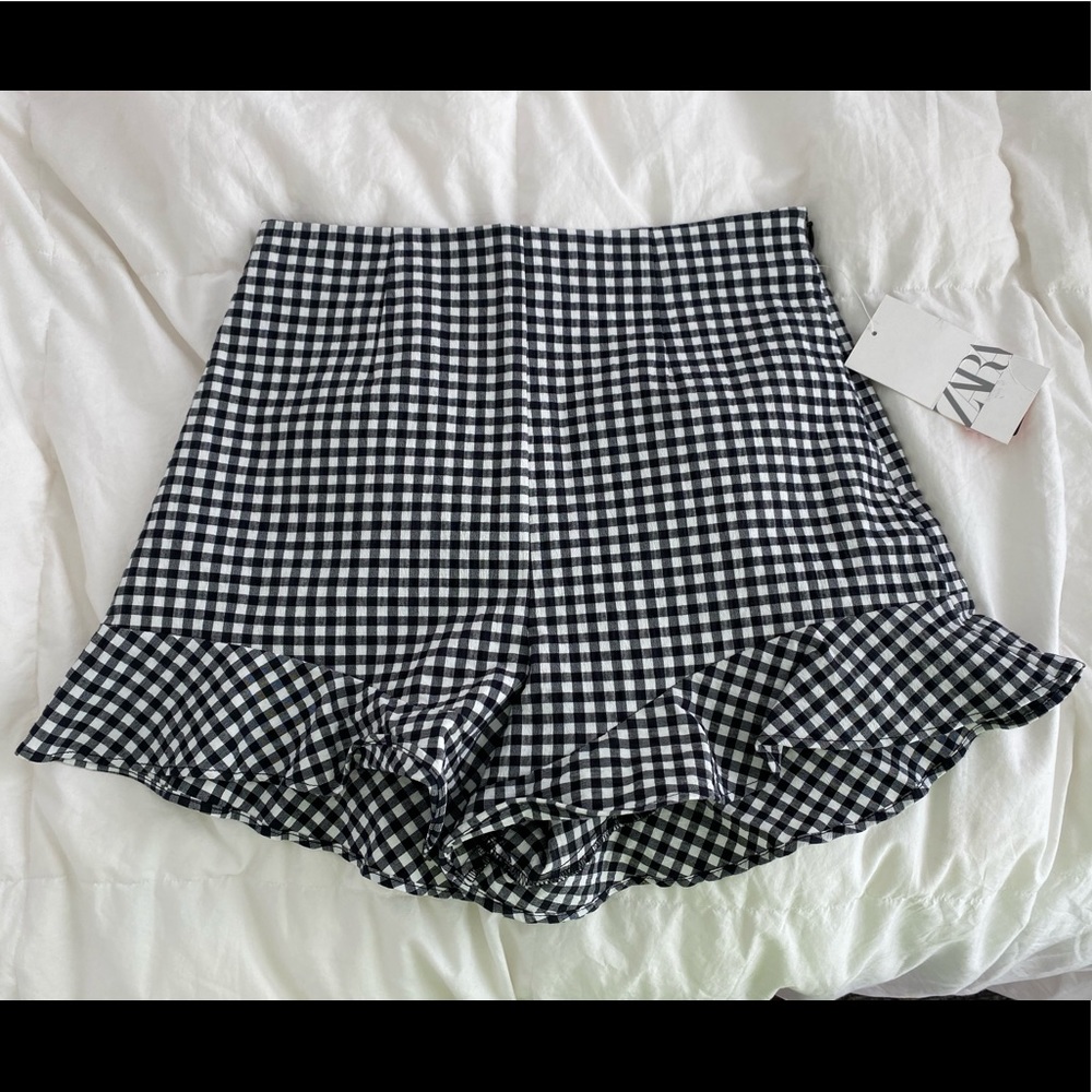 Zara Gingham Shorts